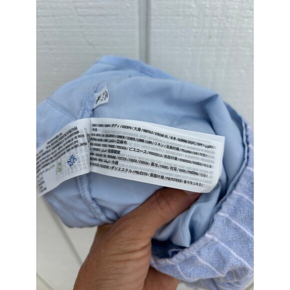 Abercrombie Romper, Blue Pin Stripe, Waist Cut Out, Size Girls 11-12 - Picture 6 of 7